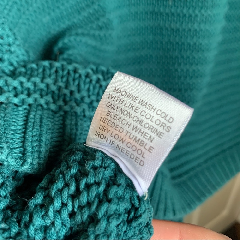 LA Hearts Green Cable Knit Pullover Sweater, Size Large - Picture 5 of 6